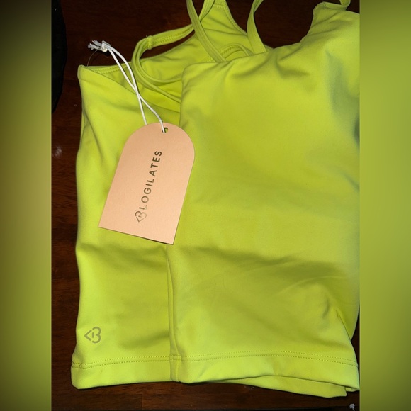 NWT BLOGILATES sz XS XL & 1X Limeade Strappy Tank Top Active Bra Shelf Sport ✨ - Picture 14 of 15